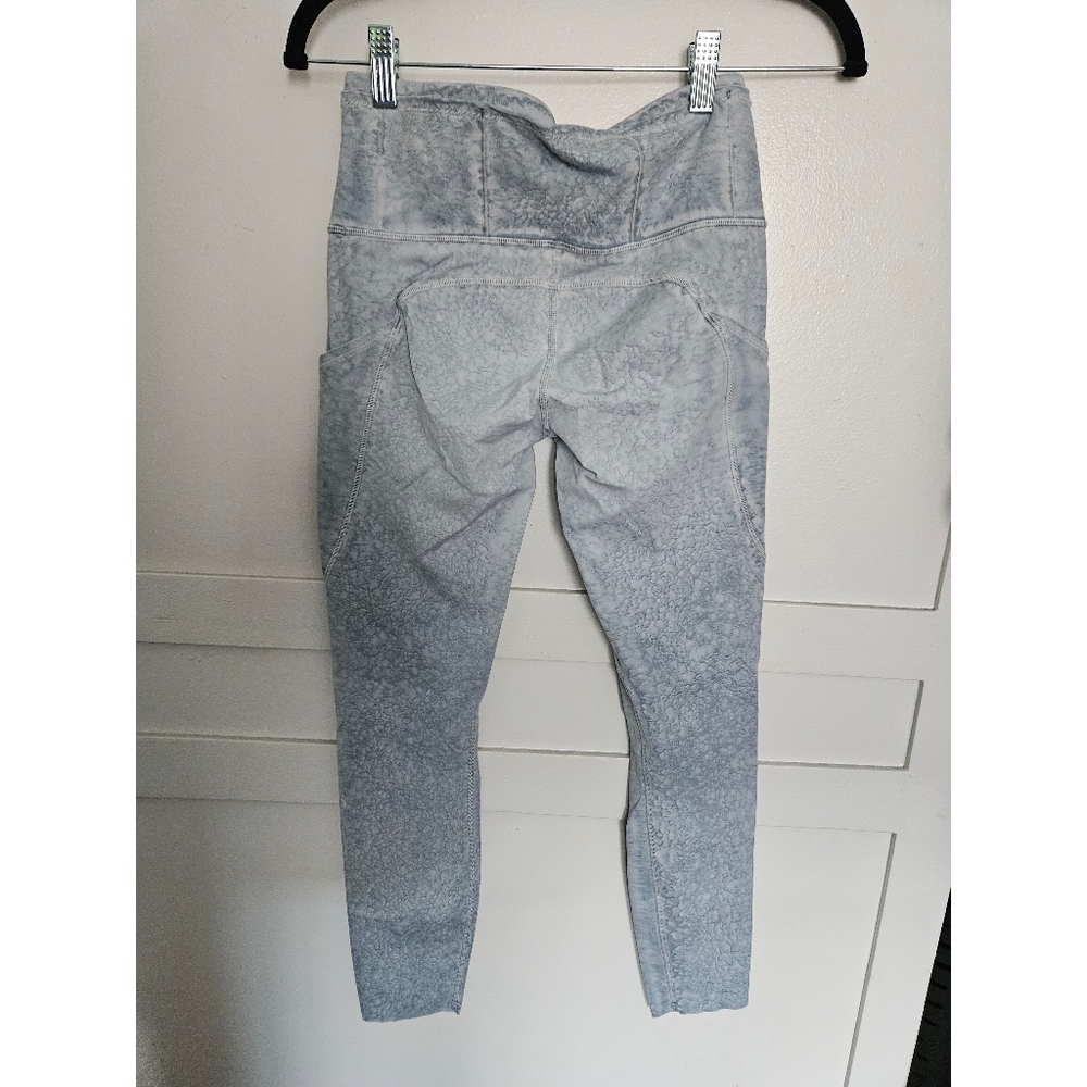 Lululemon Fast and Free Tight 25" *Nulux City Grit White Blue Fog - Picture 7 of 8